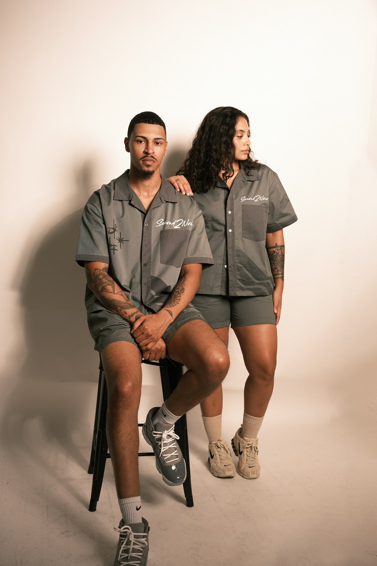 SMOKE GREY BOWLING SHORTS