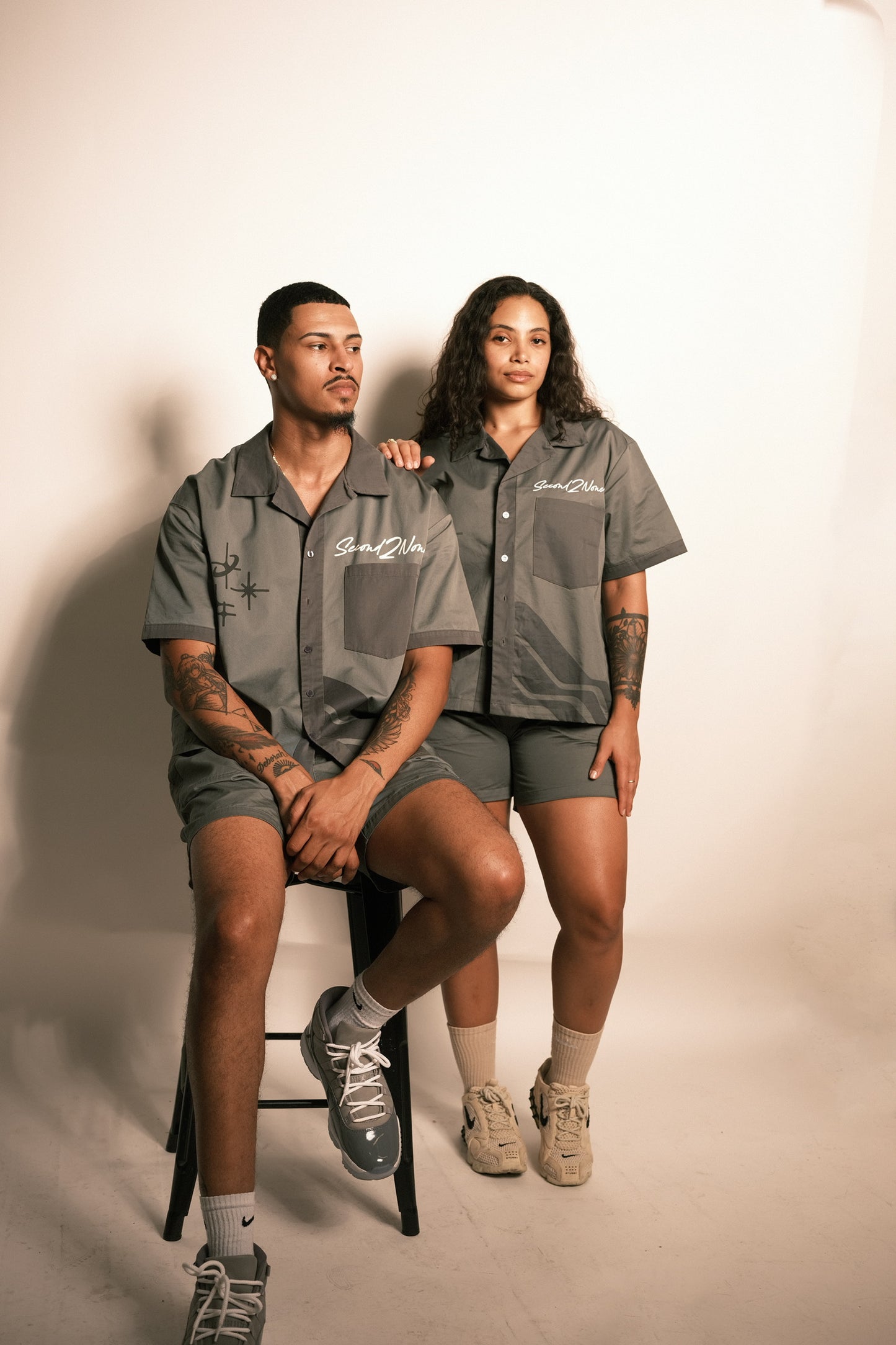 SMOKE GREY BOWLING SHIRT